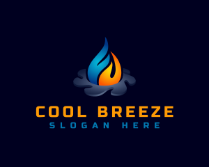 Heating Cooling Fan logo design