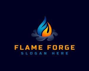 Heating Cooling Fan logo design