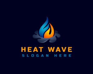 Heating Cooling Fan logo design