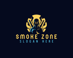 Smoke Ninja Assassin  logo design