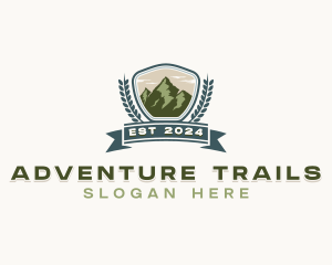Mountain Trekking Adventure  logo design
