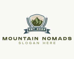 Mountain Trekking Adventure  logo design