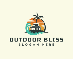 Summer Beach Resort Villa logo design