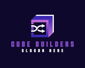 Cube Courier Arrow logo design