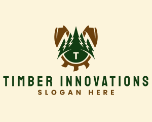 Rustic Lumberjack Woodworking logo