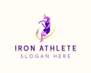 Athletic Varsity Running logo design