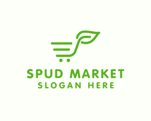 Leaf Market Cart logo design