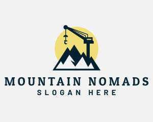 Crane Mountain Mining Equipment  logo design