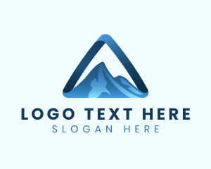 Slope - Triangle Mountain Summit logo design