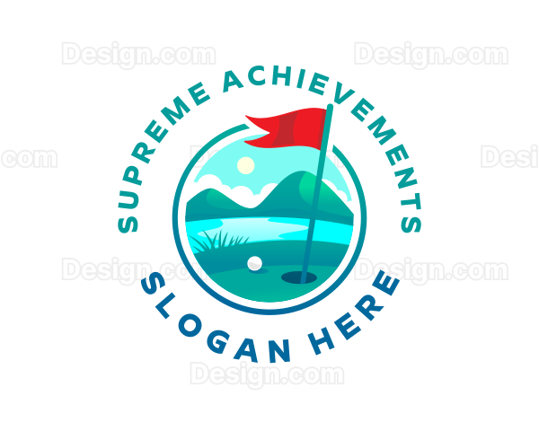 Golf Course Flag Logo