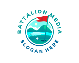 Golf Course Flag logo design