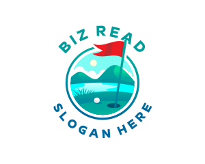 Golf Course Flag logo design