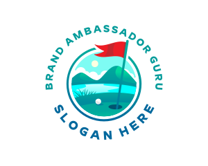 Golf Course Flag logo design