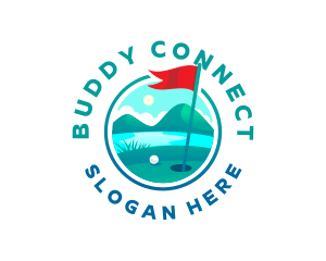 Golf Course Flag logo design