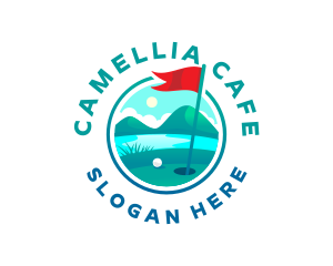 Golf Course Flag logo design