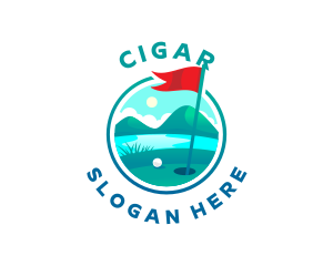 Golf Course Flag logo design