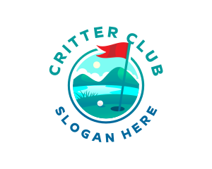 Golf Course Flag logo design