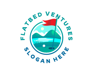 Golf Course Flag logo design