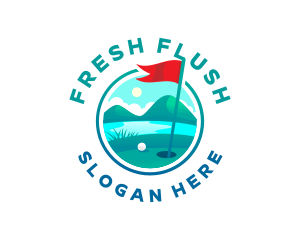 Golf Course Flag logo design