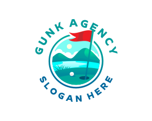 Golf Course Flag logo design