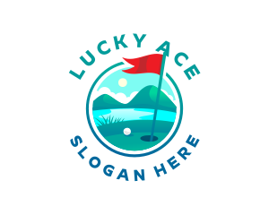 Golf Course Flag logo design