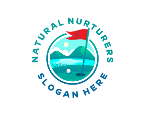 Golf Course Flag logo design