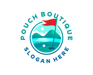 Golf Course Flag logo design