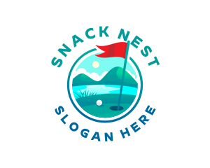 Golf Course Flag logo design