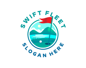 Golf Course Flag logo design