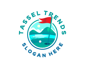 Golf Course Flag logo design