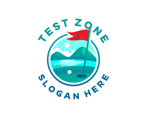 Golf Course Flag logo design