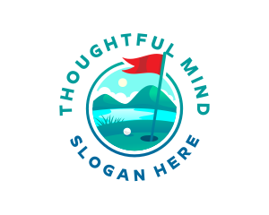 Golf Course Flag logo design