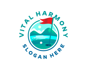 Golf Course Flag logo design