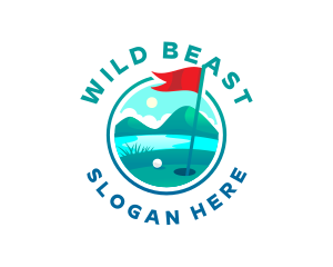 Golf Course Flag logo design