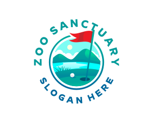 Golf Course Flag logo design