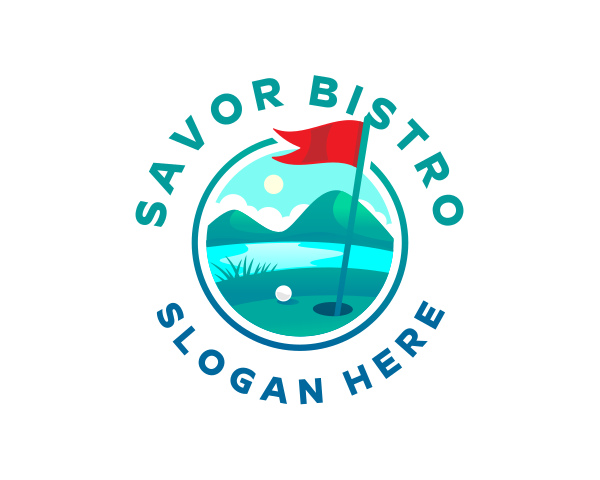Golf Flag logo example 1