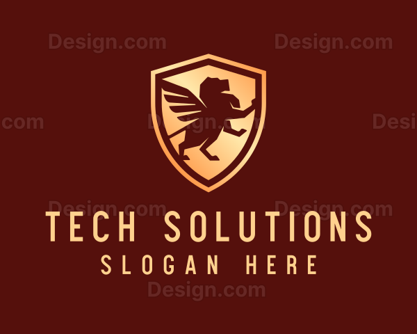 Winged Lion Security Logo