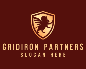 Winged Lion Security logo design