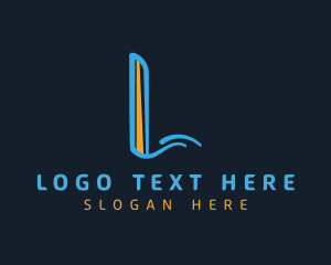 Modern Business Letter L logo