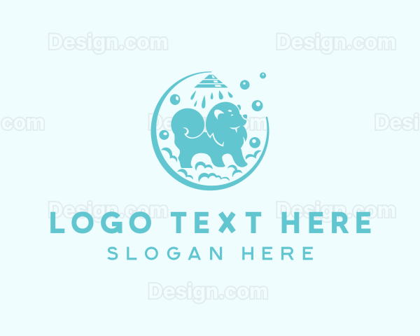 Dog Grooming Shower Logo