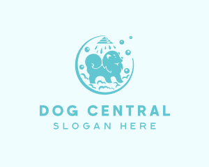 Dog Grooming Shower logo design