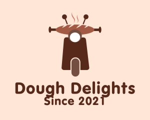 Bread Delivery Scooter  logo design