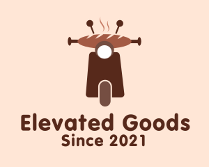 Bread Delivery Scooter  logo design