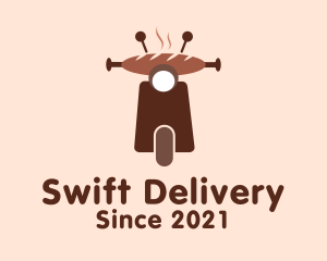 Bread Delivery Scooter  logo design