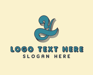 Retro Cursive Letter Y logo