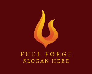 Blazing Fire Energy Fuel logo design