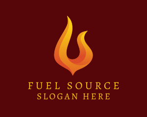 Blazing Fire Energy Fuel logo design