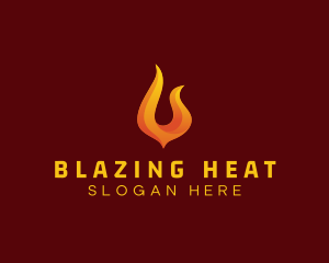 Blazing Fire Energy Fuel logo design