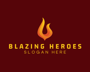 Blazing Fire Energy Fuel logo design