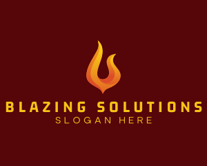 Blazing Fire Energy Fuel logo design